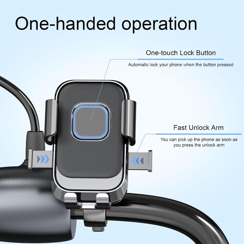 Fahrrad-Handyhalter, freie Drehung, praktisch-Navigationshalter, Reiten, stoßfest, geeignet für Motorräder und Geländefahrzeuge
