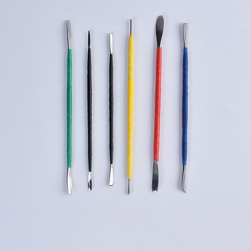 6Pcs Rvs Klei Sculptuur Graveren Gereedschap Voor Modeling Carving Ambachten Keramische Zachte Clay Sculpting Gereedschap