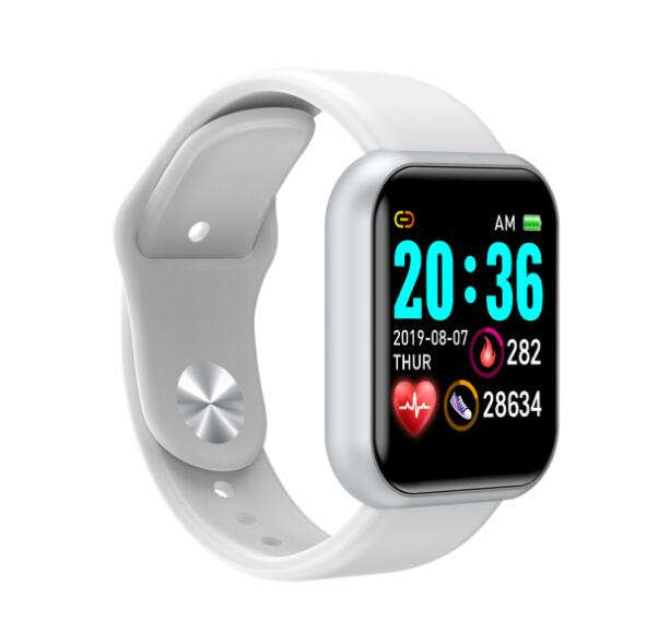 Smartwatch Y68 - Pulsmåler & Blodtryksmåler - Fitness Tracker Bluetooth - Android/iOS: Hvid