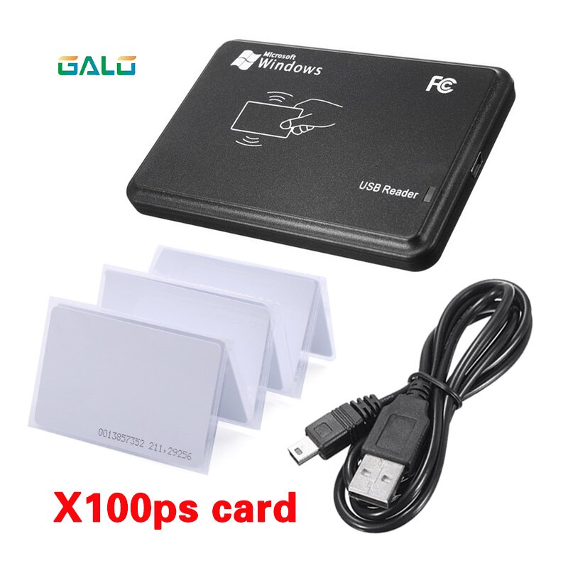 Id eerste 10 cijfers rfid-lezer voor toegangscontrole 125 khz usb-naderingssensor slimme rfid id-kaartlezer + id-kaart optioneel: En
