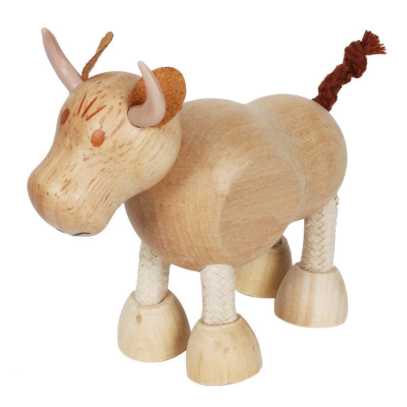 Simulation Holz Tier Puppen kinder Spielzeug Ornamente Serie Kognitiven Frühen Bildung Pädagogisches Baby Spielzeug Hause Dekoration: B4