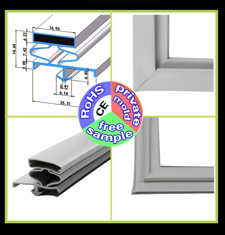 container rubber door seal gasket for refrigerator door