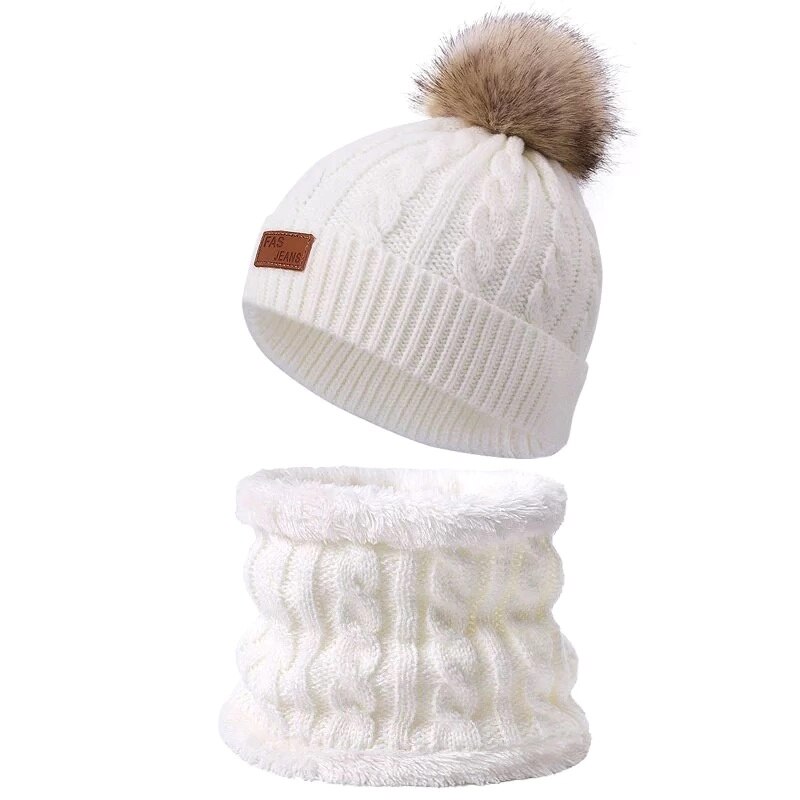 Bonnet Et Mitaines Tricotés Pour Garçon - Daisland - Style Ski, Isolé - Taille Unique Ajustable