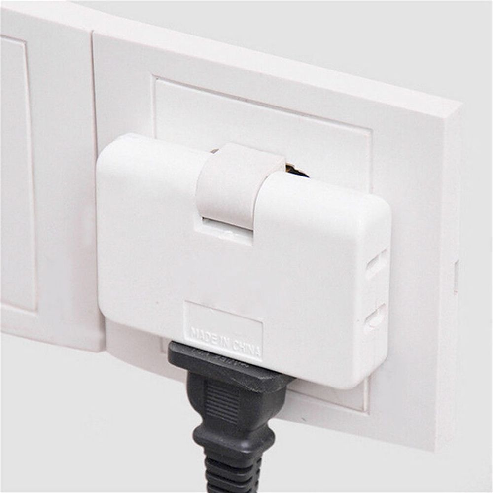 3 uttag jordade elkontakter uttag adapter nätadapter 2 stift svängbar väggkranadapter slitstarka verktyg