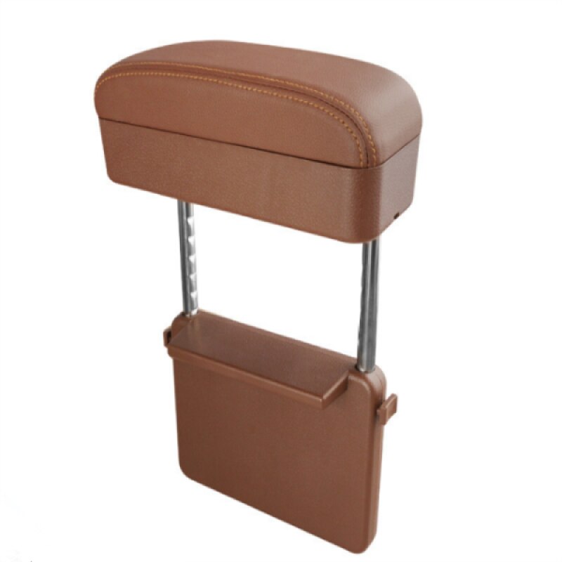 Boîte d'accoudoir de voiture universelle Support de coude Console centrale de voiture réglable repose-bras: brown