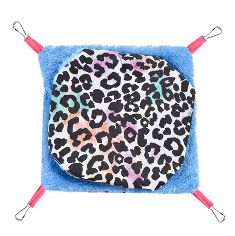 Eekhoorn Opknoping Bed Huis Mat Warm Pet Hangmat Hamster Kooi Nest Voor Rat Klein Dier Deken Huisdier Speelgoed Cavia accessoires: Leopard 1 / S