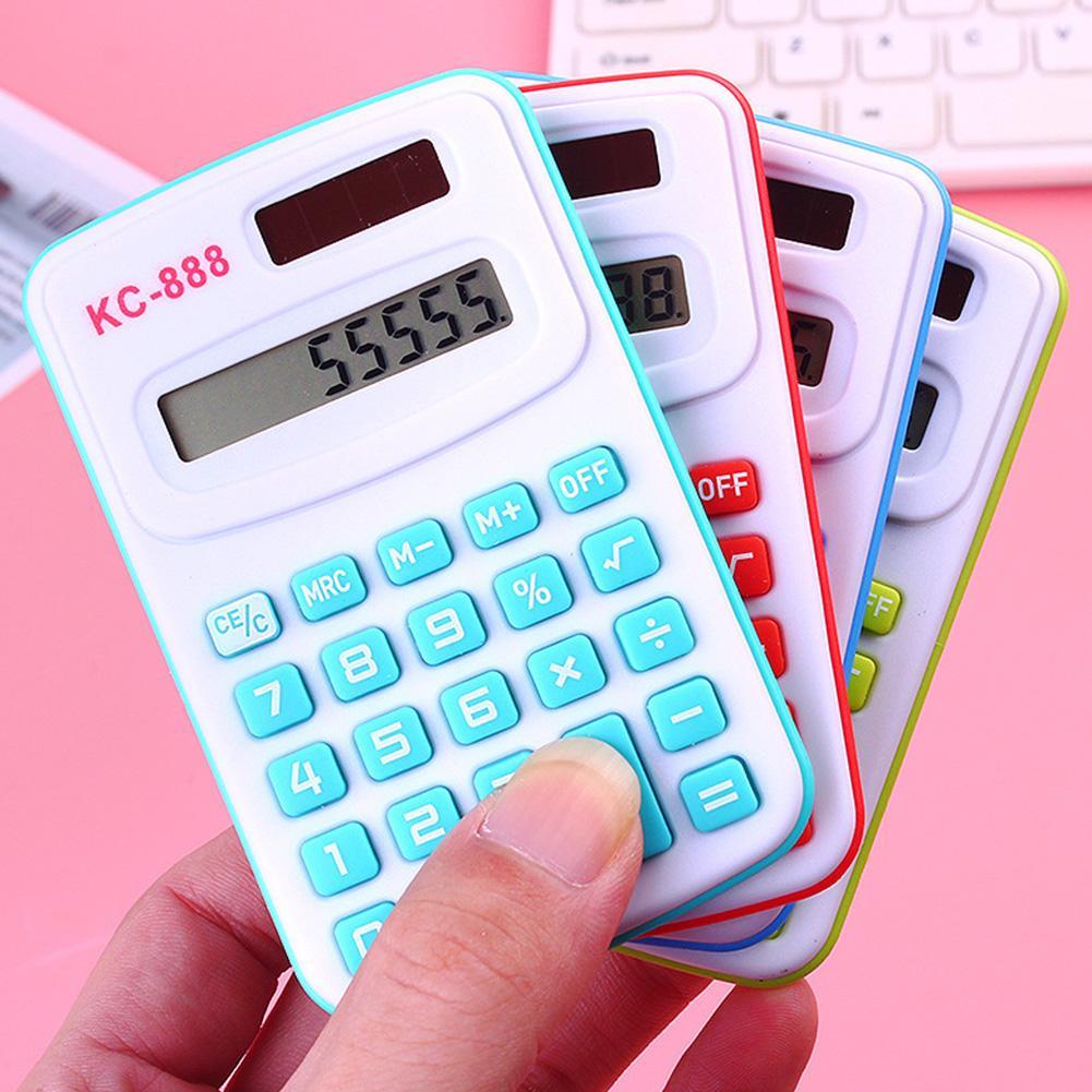 Pocket Size Mini Calculator Portable Digital Calculator 8digit Display Cartoon Carry Stationery Student Office Supplies
