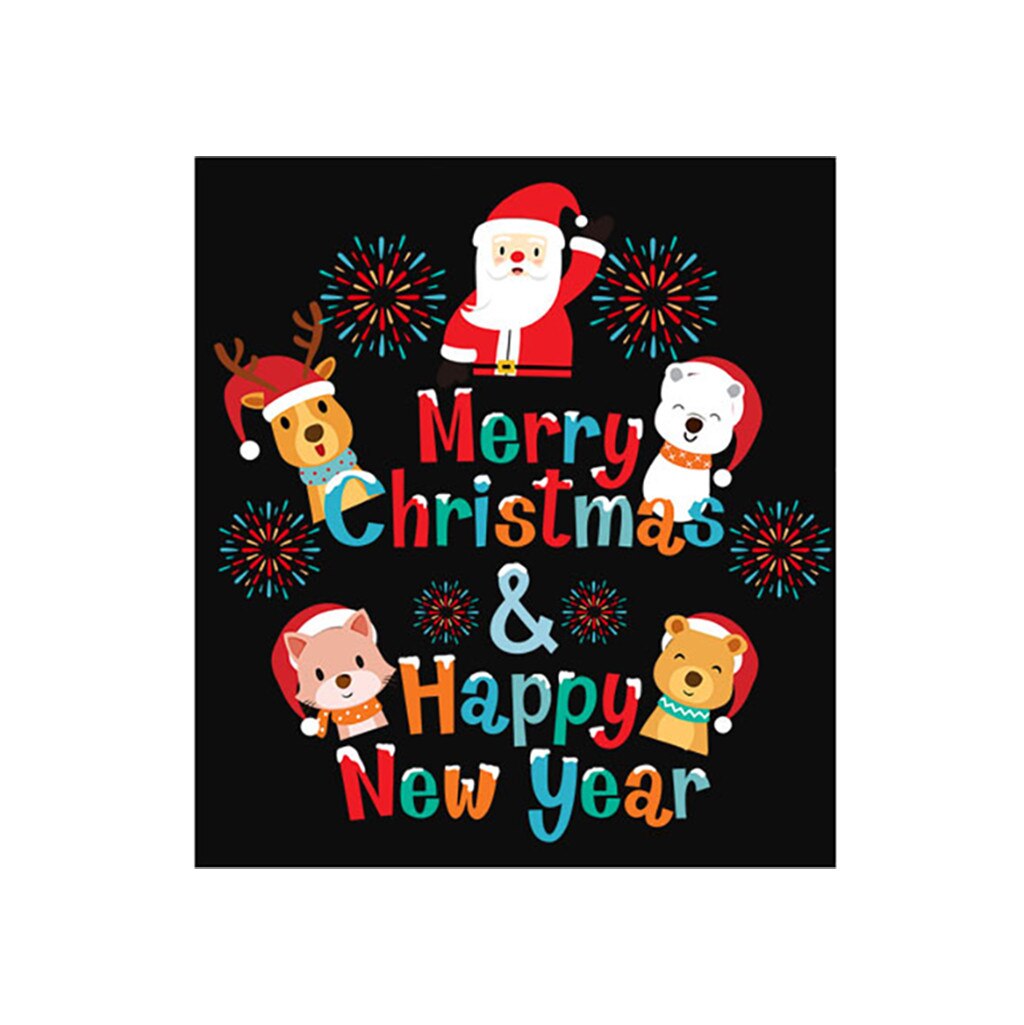 Merry Christmas Window Art Decals Family Room Wall Stickers Murals Decorative Stickers Removable Wall Art Stickers