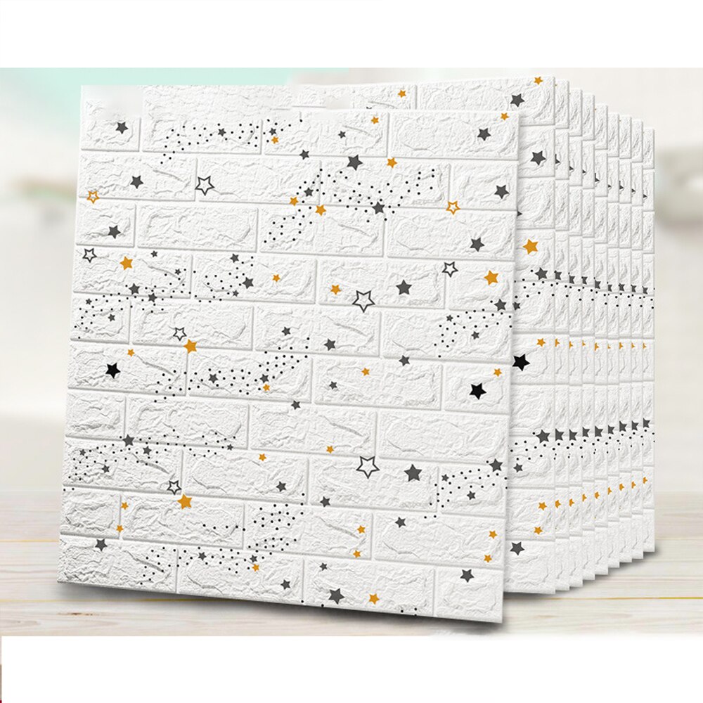3D Wall Sticker Waterproof Self-adhesive Imitated Brick Wallpaper PE Foam Background For Living Room Kitchen TV Backdrop Decor: 12