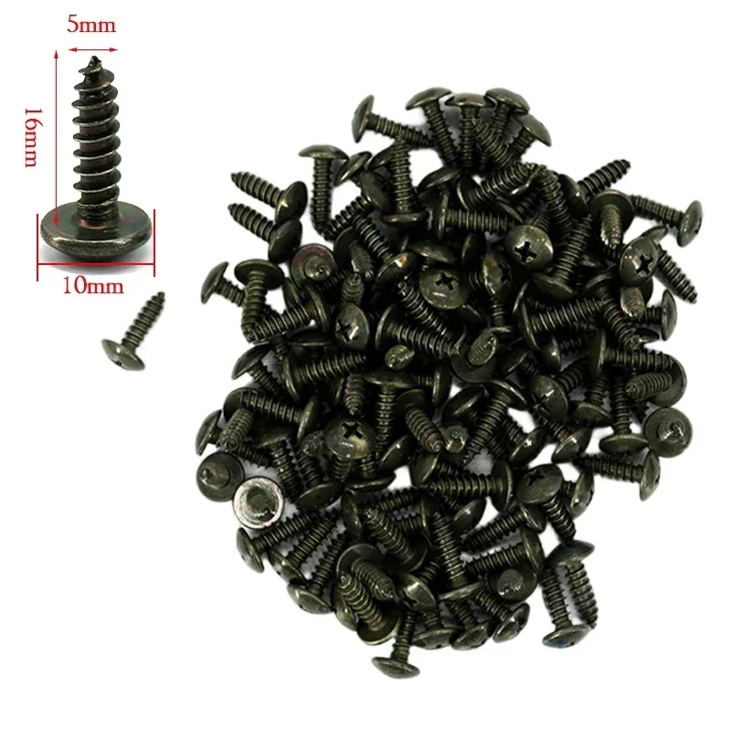 Mixed Metal Self Tapping Screws Fastener U Shaped Clips Car Motorcycle Anti-rust Screw RetainerClip for Scooter ATV Moped E-bike