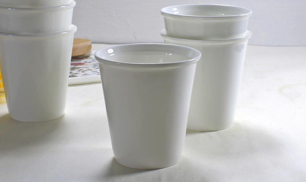 Tasse à café nespressp en porcelaine, petit gobelet en céramique blanc uni, tasse de voyage pour café tazas, verre à shot, 200ML,8 pièces/lot
