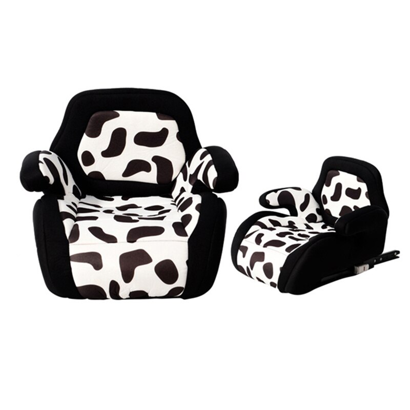 ALWAYSME ISOFIX Auto Sitz ErhöHenne Verdicken Sitzkissen Und Weich Basis Mit ISOFIX Gürtel verriegeln Für Auto, Stuhl: MilkCow