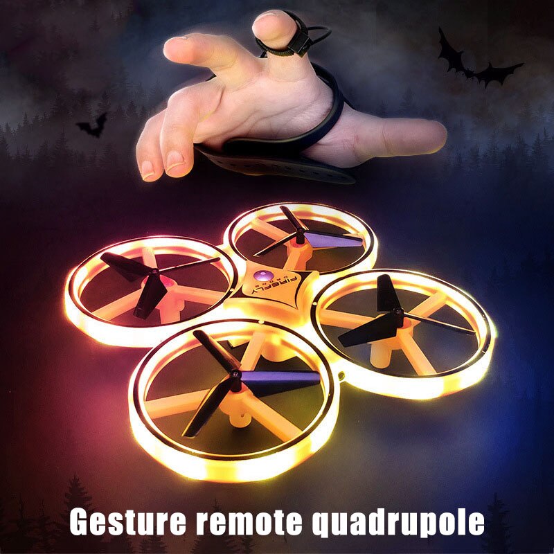 neue Clever Uhr Quadcopter Schwerkraft Gefühl Mini Drohne Pneumatische LED Beleuchtung Geste RC Flugzeug