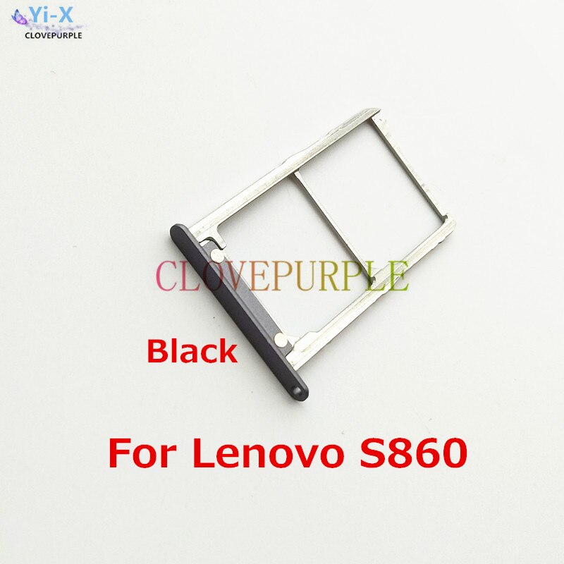 Sim Card Tray Slot Houder Voor Lenovo S90 S960 S860 S850 Vervangende Onderdelen: S860 Black