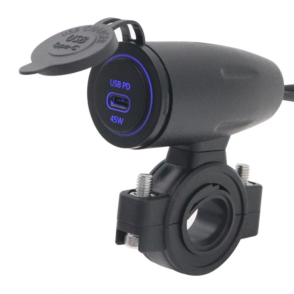 Stabiele 45W Draagbare 5 Modes Single Port Telefoon Oplader Waterdichte Motor Telefoon Oplader Enkele Poort Voor Fiets