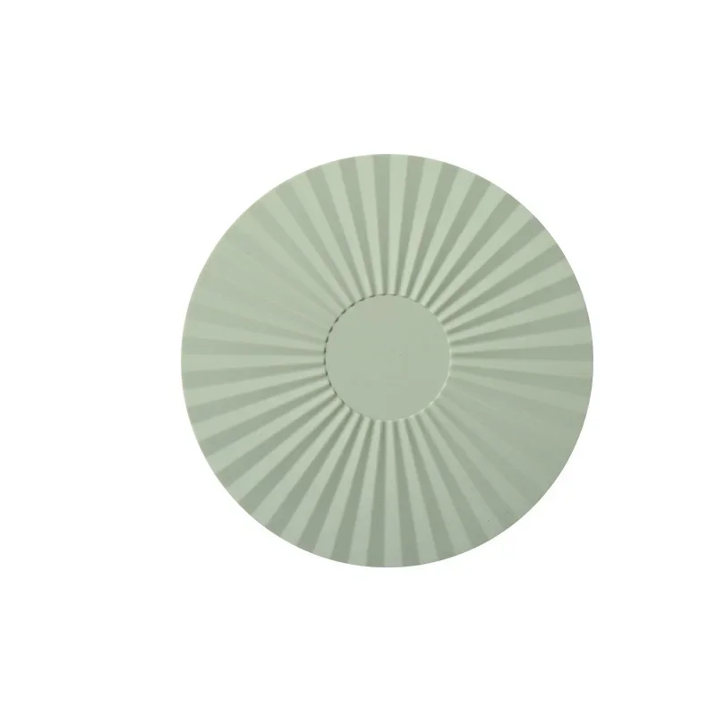 Posavasos redondos de silicona resistentes al calor, posavasos antideslizantes, mantel individual para mesa, almohadilla de protección para té, accesorios de utensilios de cocina: L / Verde