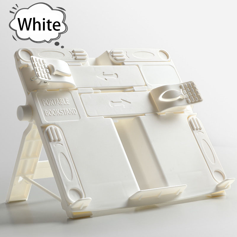 Adjustable Reading Book Stand Portable Non-Slip Metal Folding Textbooks Tablet Display Holder Book Stand For Kids and Adults