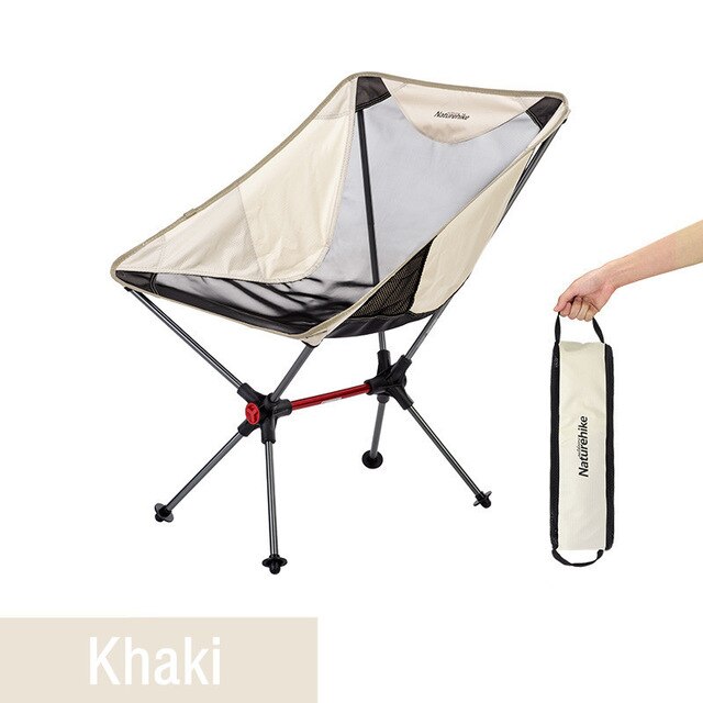 Naturehike 300d oxford klut nylon aluminiumslegering mesh Strand piknik fiskestol lett bærbar sammenleggbar campingstol: kaki