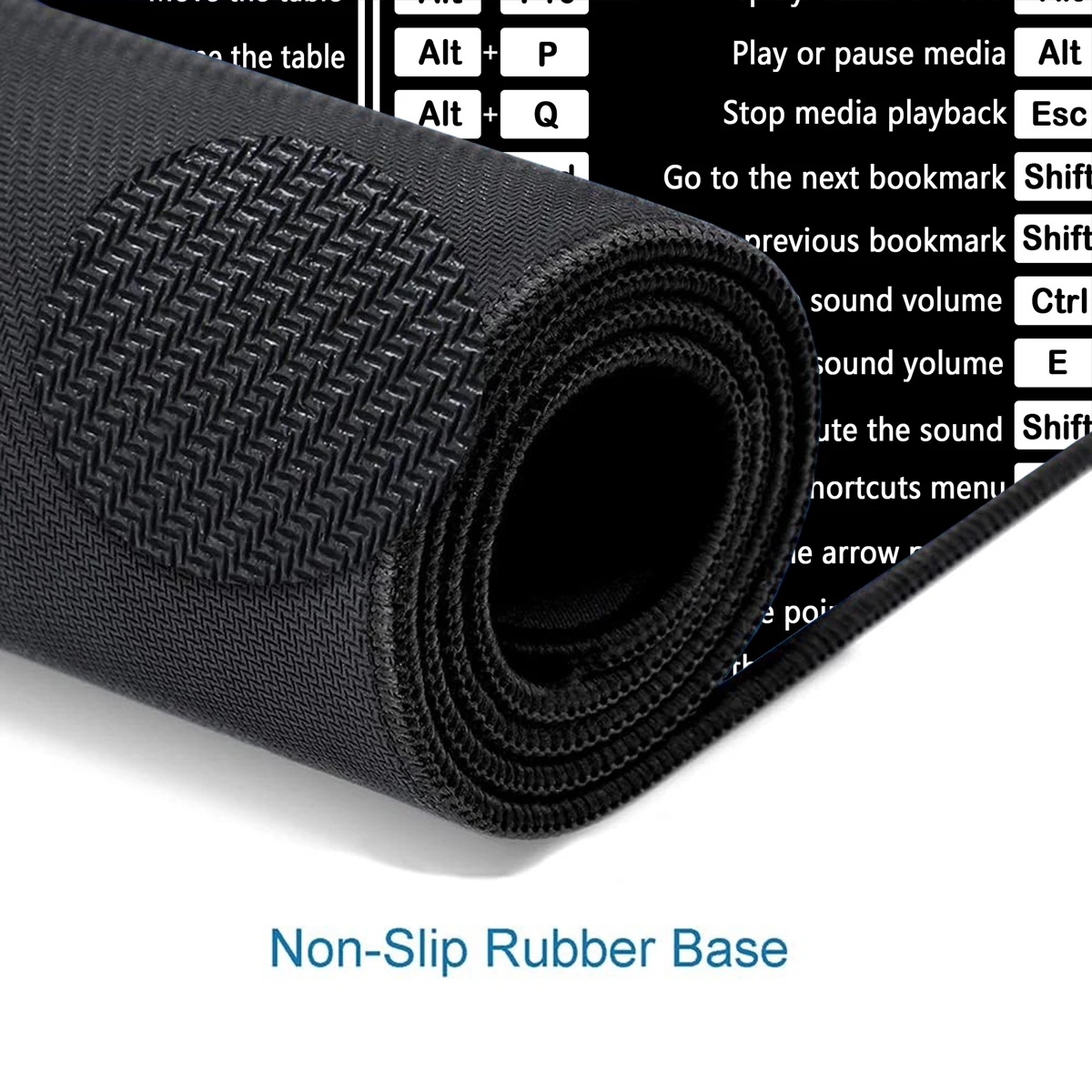 Python Shortcut Key Mouse Pad Large Anti-Slip Rubber Gaming MousePad Durable Desk Pad Thick Seam Edge Suitable For Office Gaming