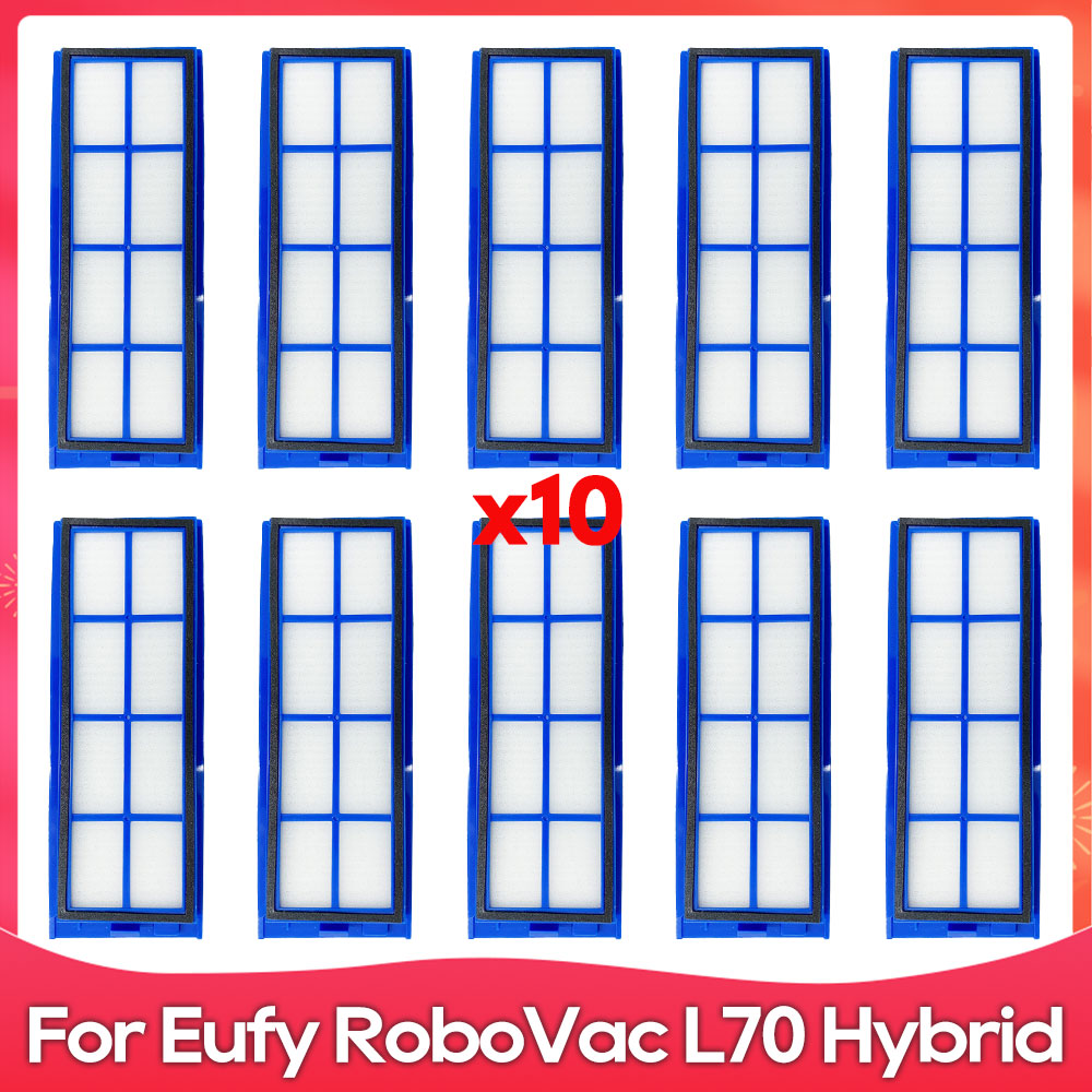 Compatibel met ( Eufy RoboVac L70 Hybrid ) Hoofdborstel, Zijborstel, HEPA-filter, Dweildoek, Accessoire voor Robotstofzuiger: Chocolade