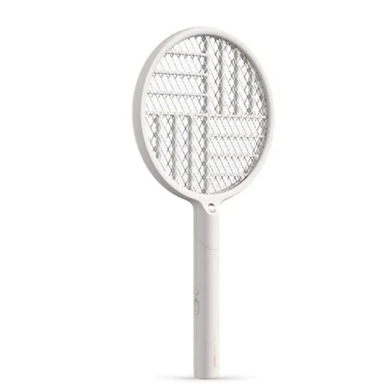 2 in 1 Foldable Electric Fly Swatter 1200mAh – Rechargeable Bug Zapper Tennis Racket with Safe to Touch Mesh Net: WT