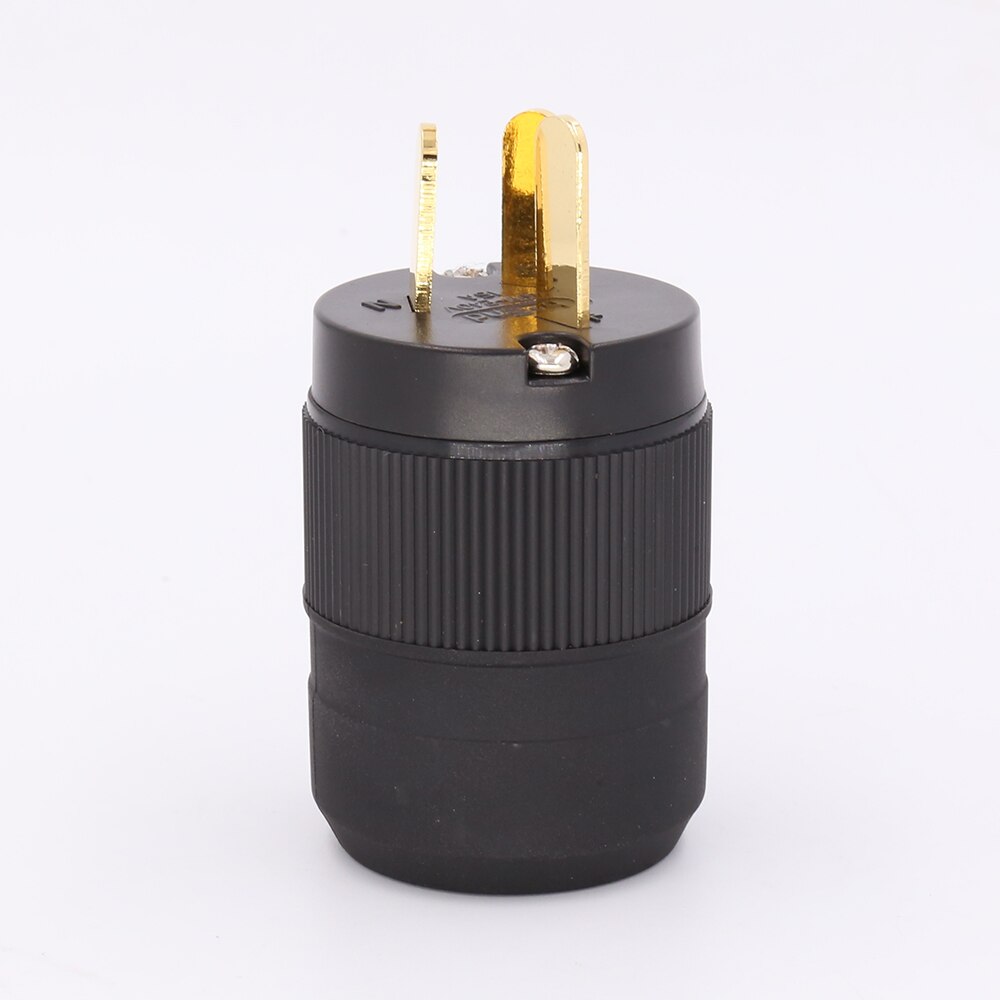 HI Fi Gold plated AU NZ CN HIFI POWER CONNECTOR Hi-End Rhodium Plated AU Mains Power Plug Male Copper Connector Cable Cord 3 Pin