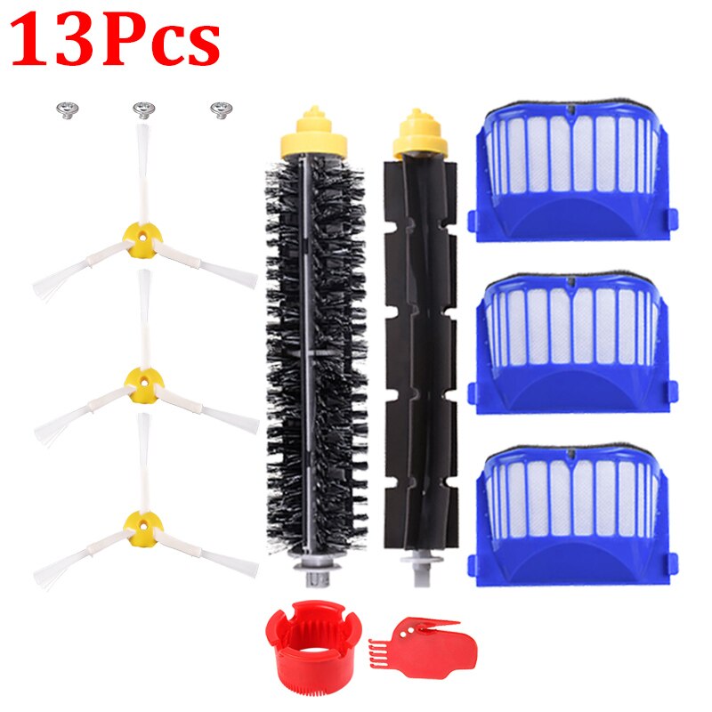 Roller Zijborstel Filter Wiel Voor Irobot Roomba 600 Series 606 610 620 630 650 660 675 676 680 690 stofzuiger Accessoires: HXL2076 for 13pcs