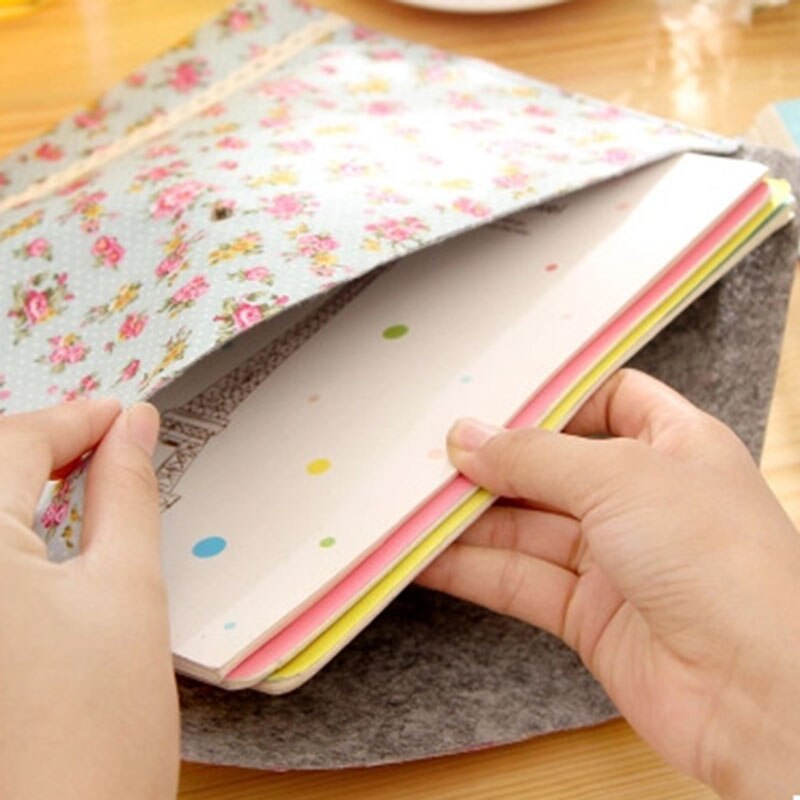 1pcs Printing Cotton 4 Colors Document Bags File Folders Simple Large Capacity Office School Filing Products