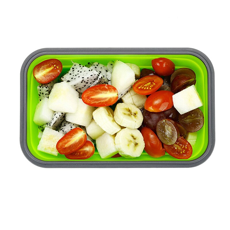 Silicone Folding Bento Lunch Box Food Storage Container Dinnerware Meal Food Container Kitchen Storage Accessories