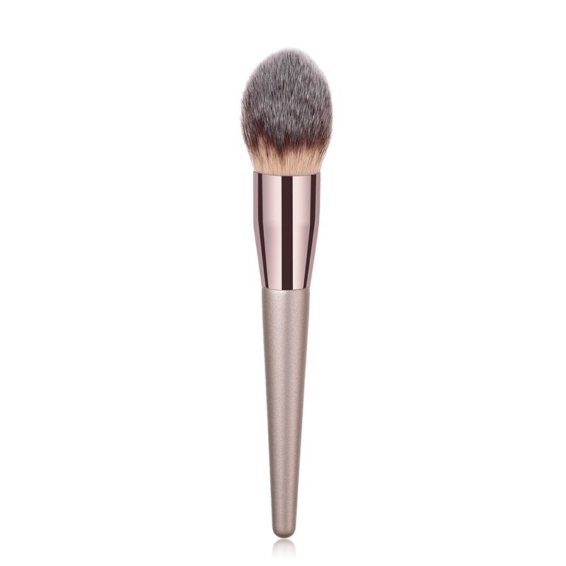 Enkelt makeup børste foundation contour highlight blusher makeup børste træ langt håndtag 1 stk: 3