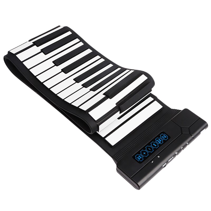 Flexible 88 Keys Usb Flexible Roll Up Roll-Up Electronic Piano Keyboard With Battery: Default Title
