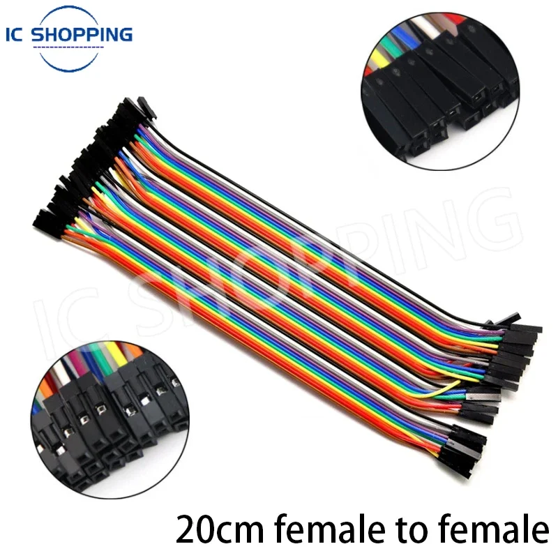 Jumper Wire 40PCS DuPont Line DuPont-kabelverbinding man op man + vrouw naar vrouw en man-vrouw voor Arduino DIY KIT: Rood