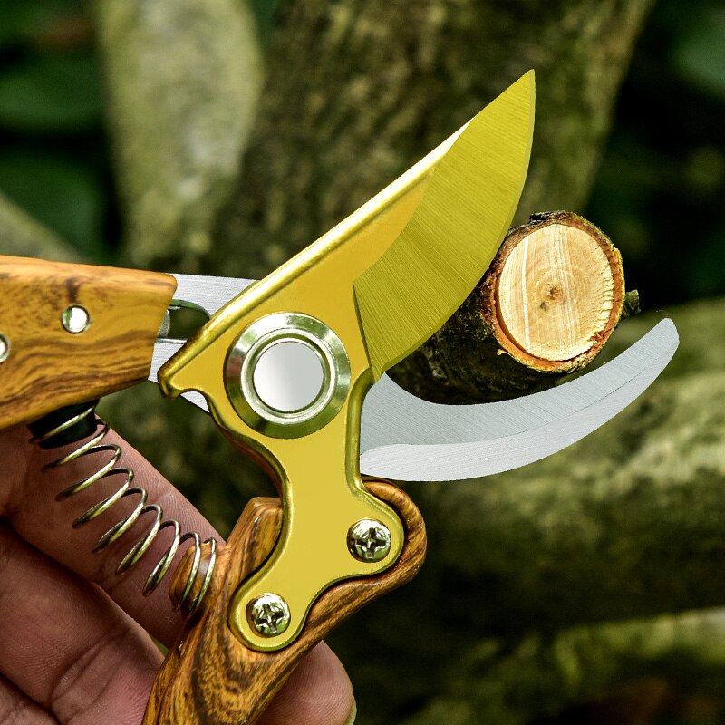Garden Hand Pruner withSK5 Steel Blades Pruning Shear Garden Cutting Tools for Tree Trimmers Orchard Shears