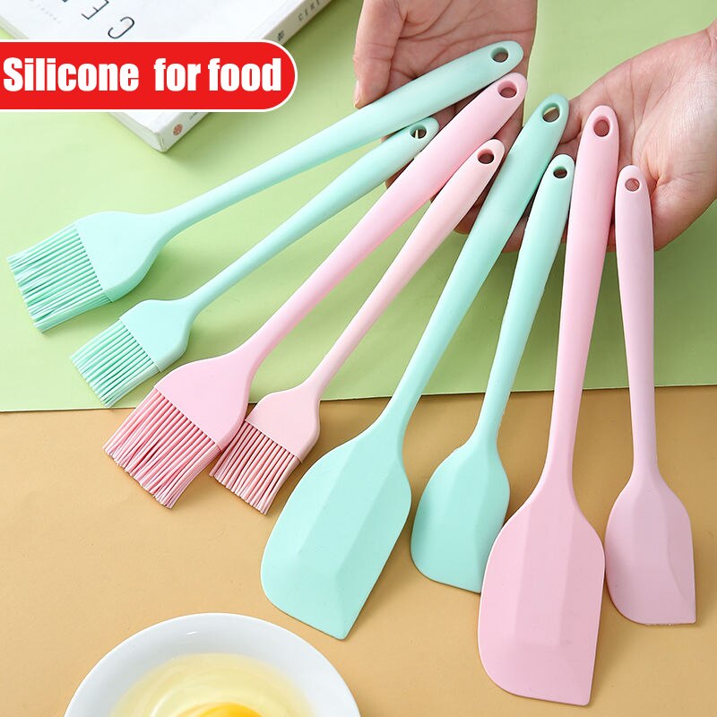 Silicone Cream Baking Scraper Non Stick Butter Spatula Cutter Chocolate Smoother Heat Resistant Kitchen Pastry Tools Scraper