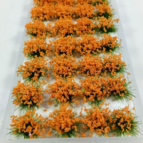 Materiale Scena Modello - Erba Simulato e Petali - Vegetazione Diorama Fai-da-te - Plastica Scala 1:35: Arancione