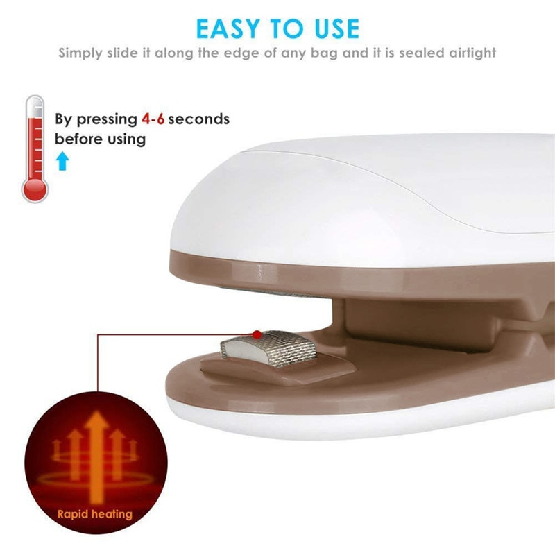 Huishoudelijke Apparaten Mini Warmte Sluitmachine Voor Tassen Handige Heater Pakket Sealer Klemmen Voor Keuken Verpakkingsmachine Voor Voedsel