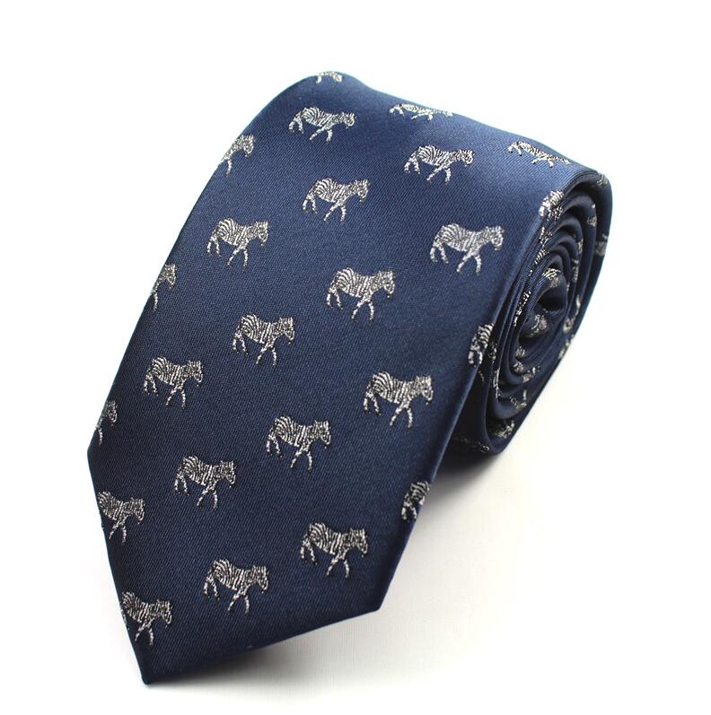 GUSLESON jakość moda męskie krawaty wzór dinozaur czerwone męskie krawaty ślubne 7cm slim krawat biznes jedwabne krawaty dla mężczyzn krawat: 11