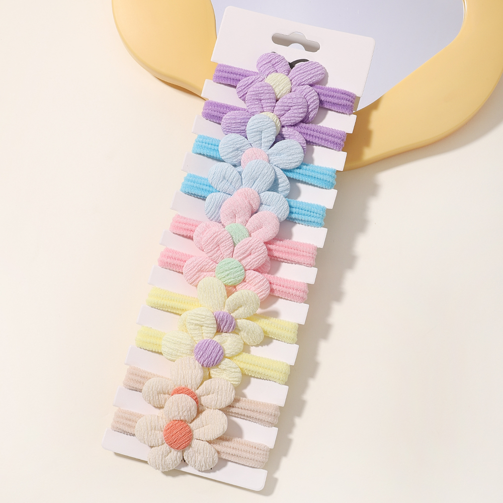 Anneau de cheveux avec nœud doux pour bébés filles, 10 pièces, bandes élastiques en caoutchouc, accessoires pour cheveux pour enfants, cravate, support queue de cheval, coiffure