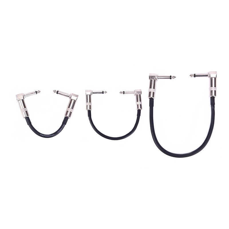15/20/30 Guitar Patch Cables Right Angle 15/30CM Instrument Cables For Guitar Effect Pedals Guitar Accessories