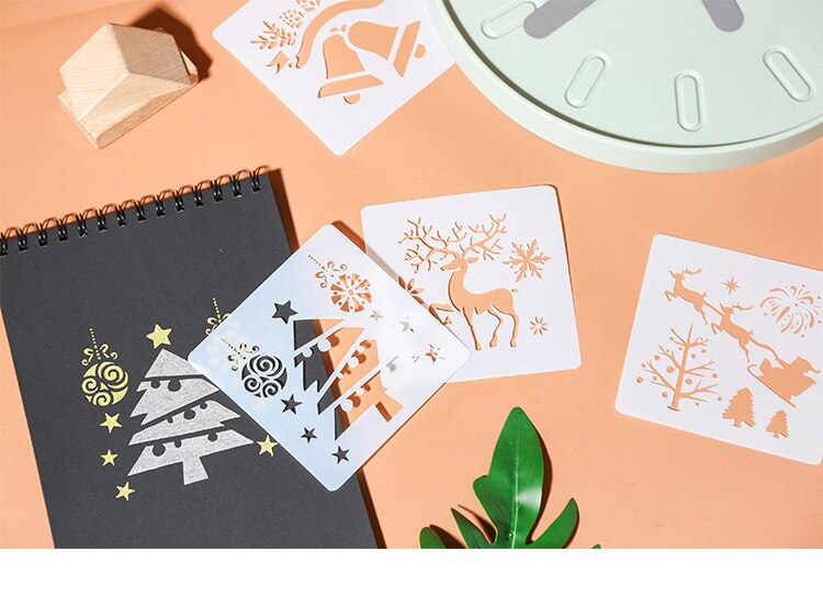 12 sortes de sapin de noël Elk enfants outils éducatifs joyeux Christma dessin modèle thème planche à dessin peint