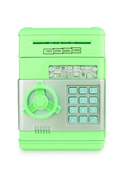 Automatische Spaarpot Elektronische Spaarpot Atm Wachtwoord Spaarpot Cash Coin Box Atm Bank Veilig Kerstcadeau: green