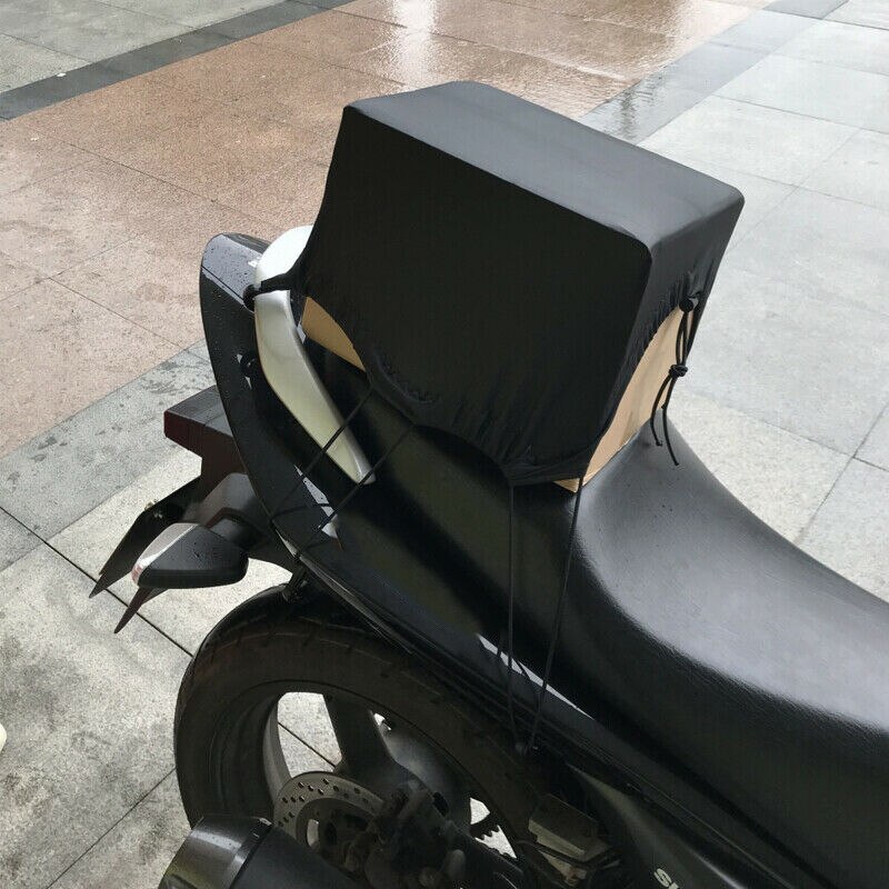 Motorrad Stamm Sitz Hinten Gestell Gepäck Regal Abdeckung Wasserdichte Elastische Gittergewebe Tasche Helm Netz Werkzeug draussen Reiten