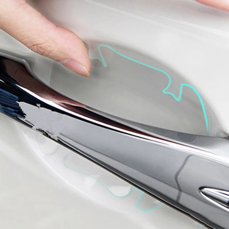 4 Pcs Onzichtbare Auto Deurklink Krassen Automobile Shakes Beschermende Vinyl Auto Protector Films Auto Handvat Beschermende Stickers