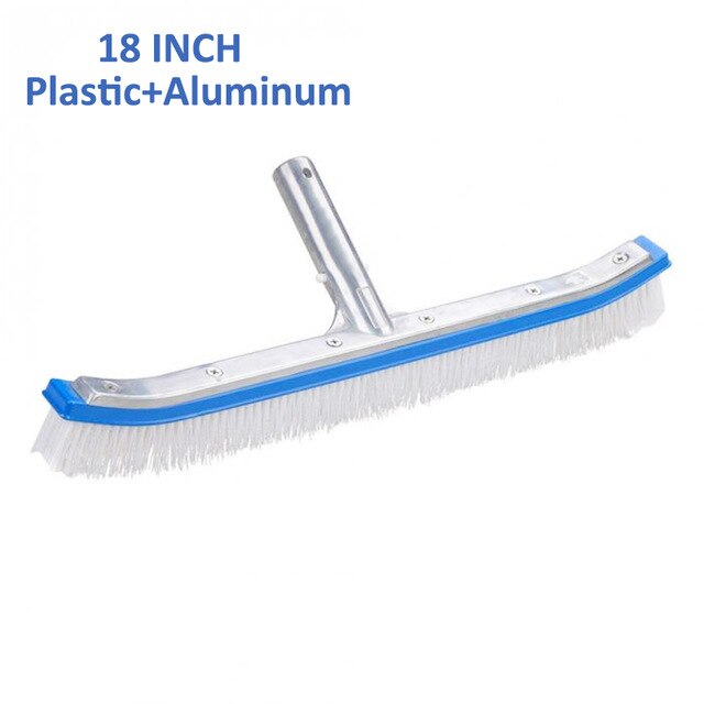 Cepillo de limpieza de algas al vacío para piscina, cepillo duradero para exteriores: 18 Inch Plastic AL
