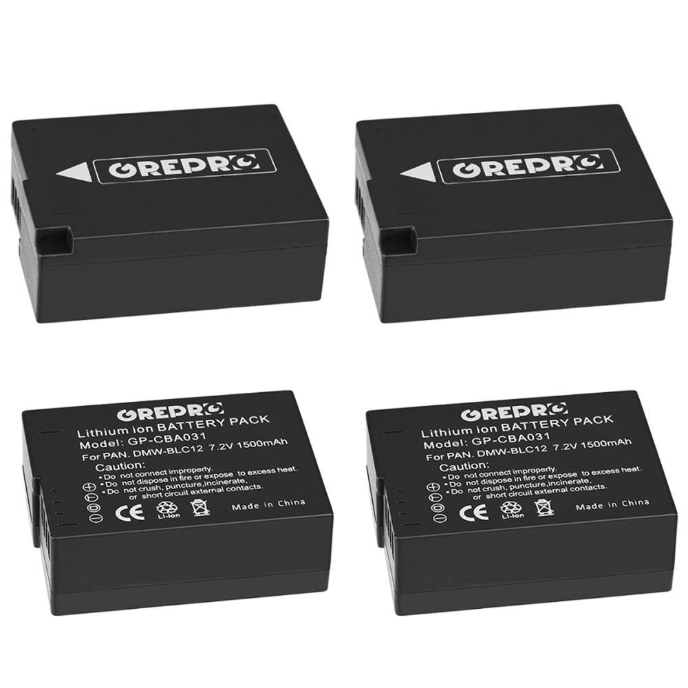 3X1500Mah DMW-BLC12 Batterij Voor Panasonic Dmw BLC12 BLC12PP BLC12E Lumix Dmc FZ1000 FZ200 FZ300 G85 G5 G6 g7 GH2 GX8: 4x Battery