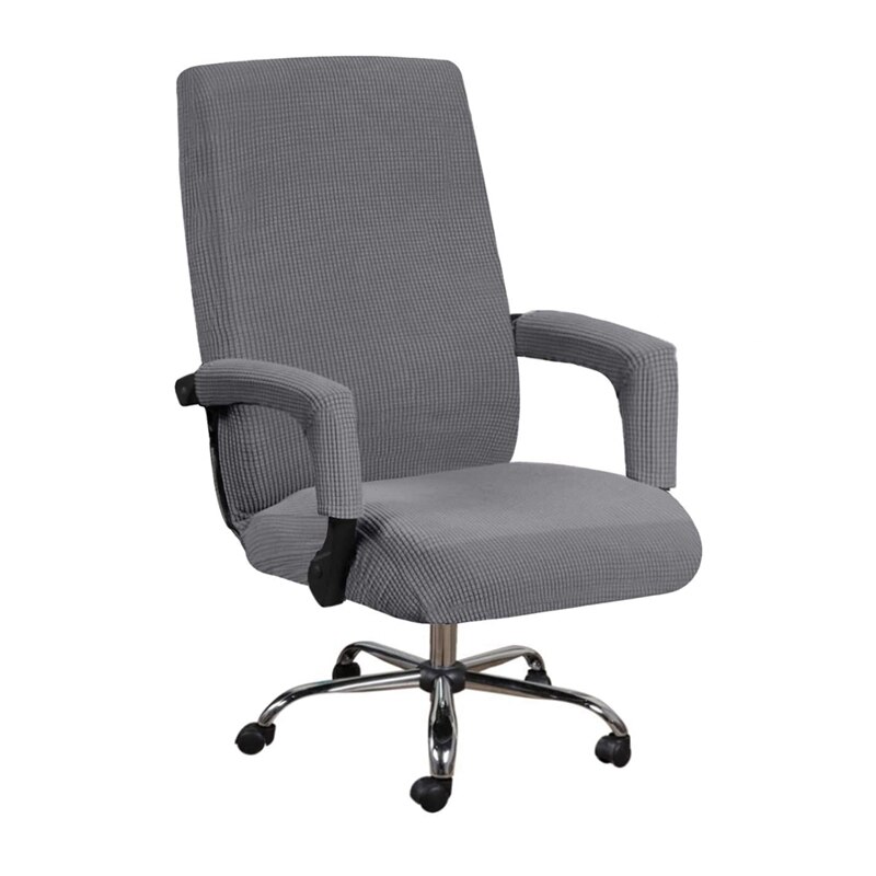 Spandex Computer Chair Cover Stretch Office Chair Cover Dustproof Seat Case Protector Removable Slipcovers With Armrest Covers
