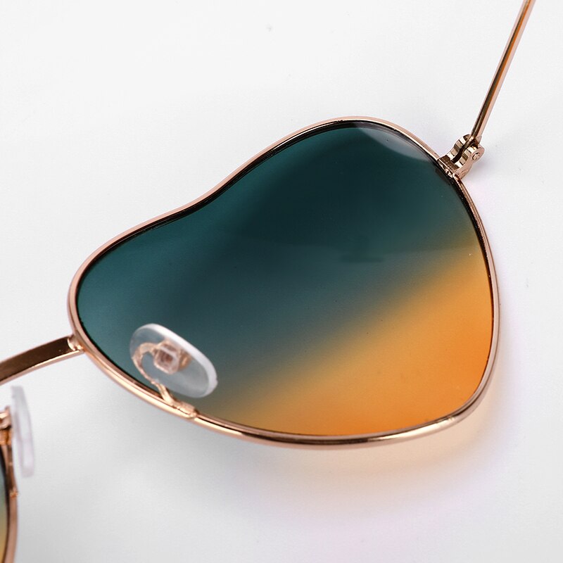 5 stil unisex hjerteformede solbriller vintage regnbue retro klassiske prins spejl solbriller