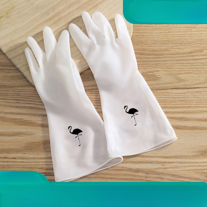 Waterproof Housework Cleaning Gloves Kitchen Cleaning Latex Laundry Dishwashing Gloves Wear Resistant Rubber Gloves: XXL / Blue