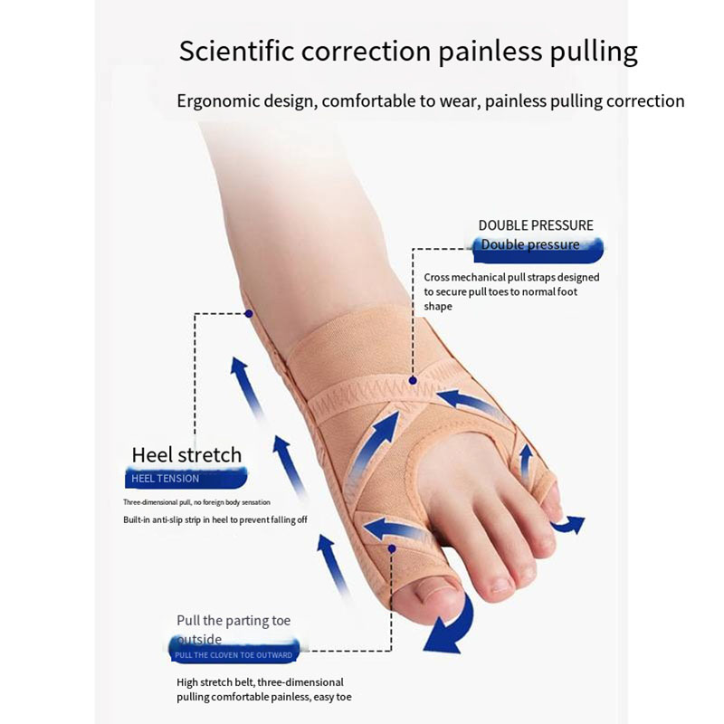 Stoff Ballen Korrektor Atmungsaktive verstellbare Hallux Valgus Ärmel Abstandshalter Separator Zehenkorrektur Sport Ballen Socken Laufen