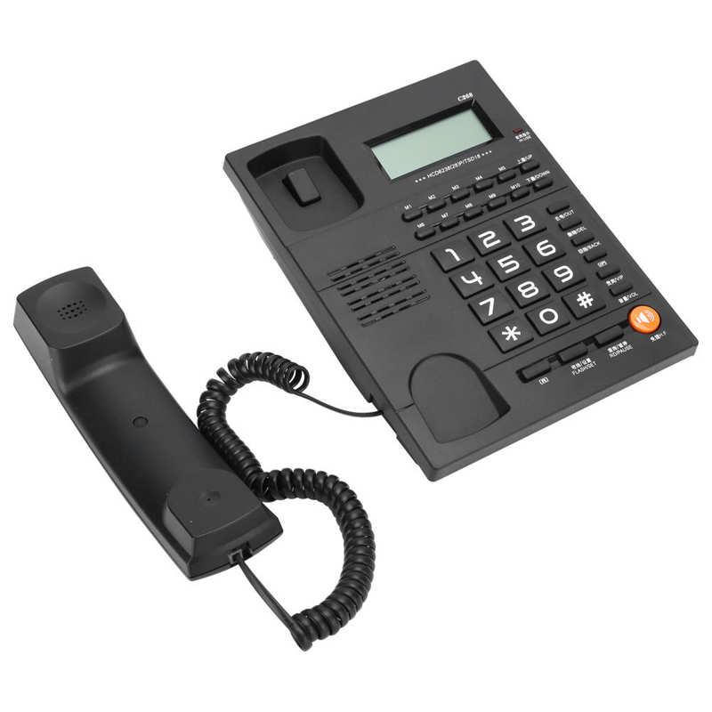 Home Landline Phone Wired Telephone Desk Corded Phone for Home Office Hotel Restaurant Landline Phone